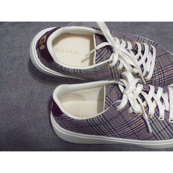 COLE HAAN Women's Crosscourt Traveler Sneaker Size 6B Plaid & Cream Laces....... - Picture 5 of 7